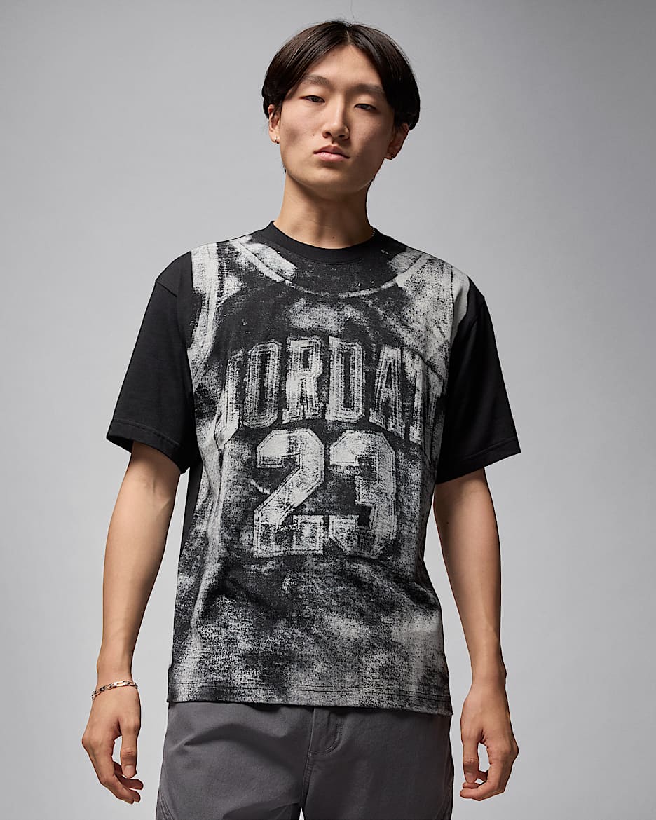 ★ Nike★ Jordan Brooklyn T-Shirt M Black Sail HQ8925010 HQ Buy Jordan Brooklyn Men's T-Shirt - Black | Nike Saudi Official